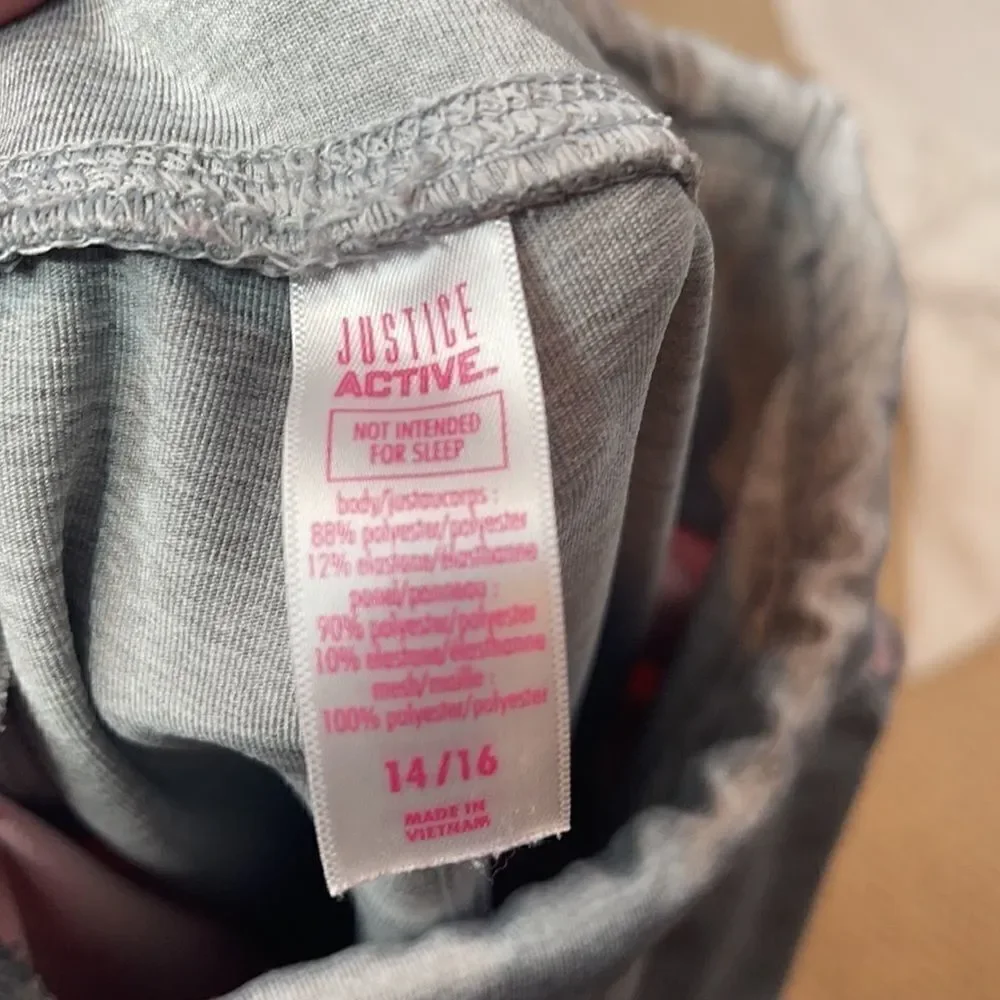 Justice Active Leggings. Size 14/16.